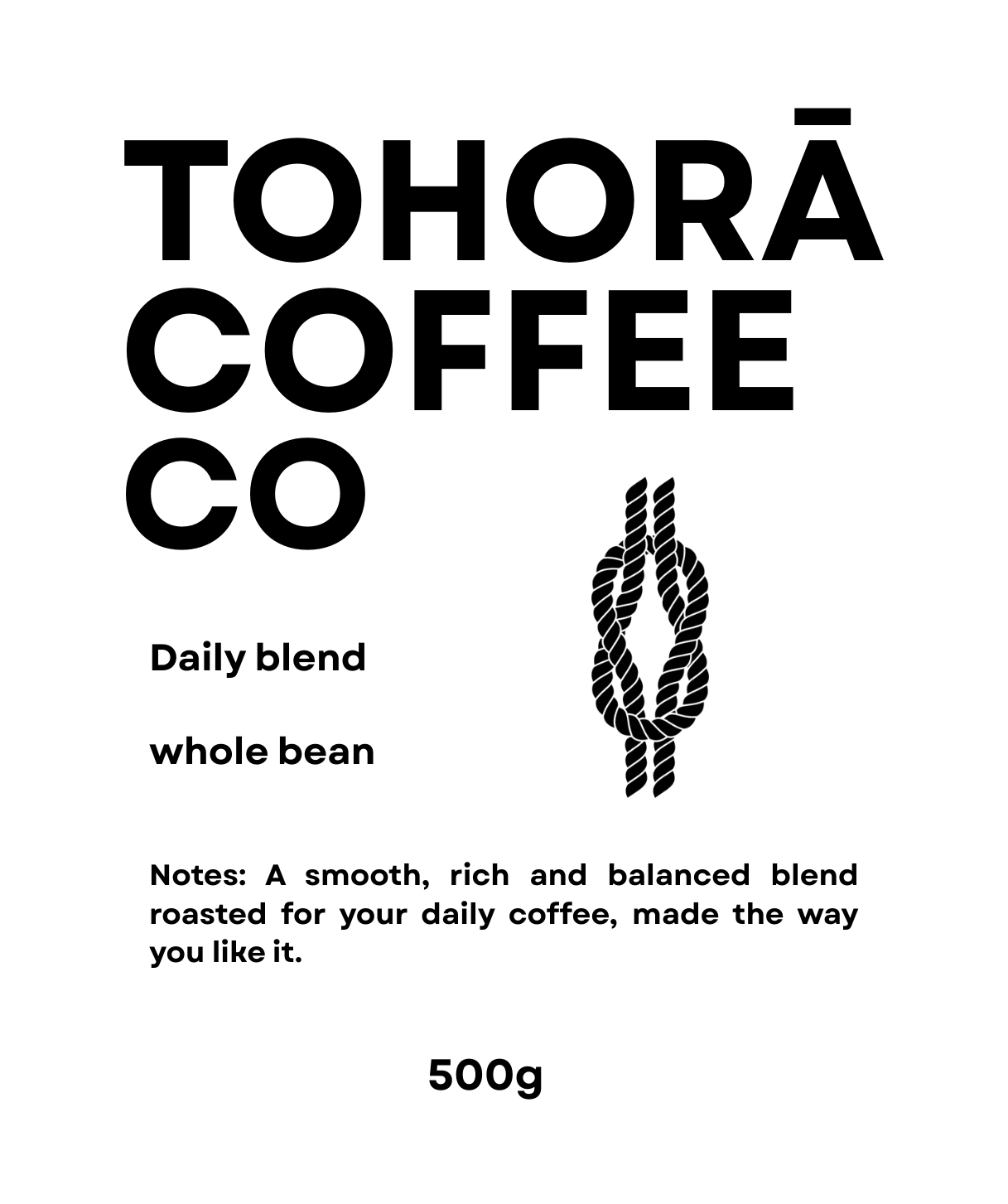 Tohorā Coffee Co – Daily Blend 500g