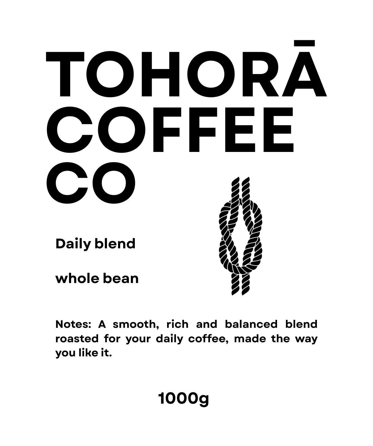 Tohorā Coffee Co - Daily Blend 1kg